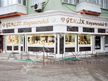 Gemlik Kuyumculuk Granit ara blmeler ile polyester prekast